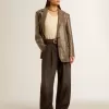 Houndstooth-jasje voor dames met all-over paillettenborduursel