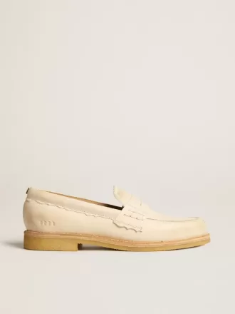 Jerry loafer in boterwit leer
