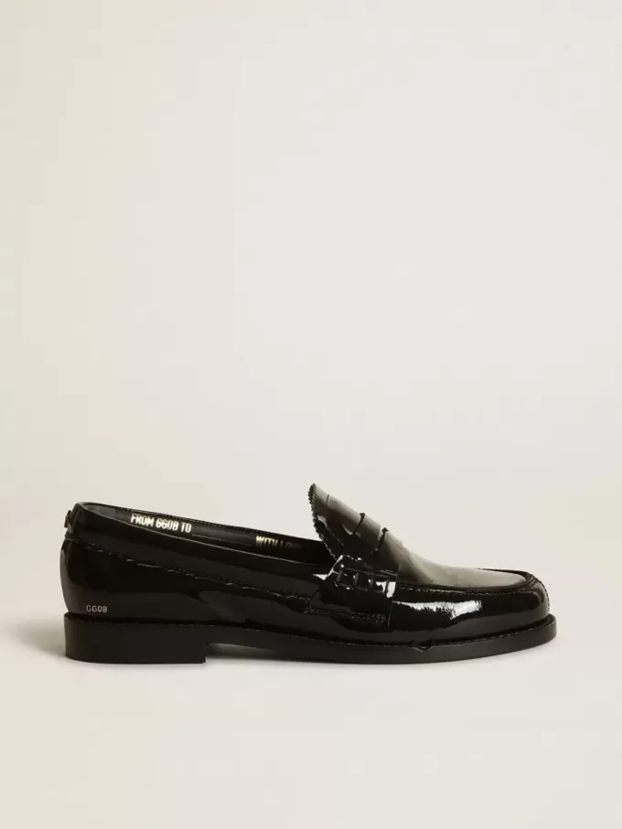 Jerry loafer in zwart lakleer