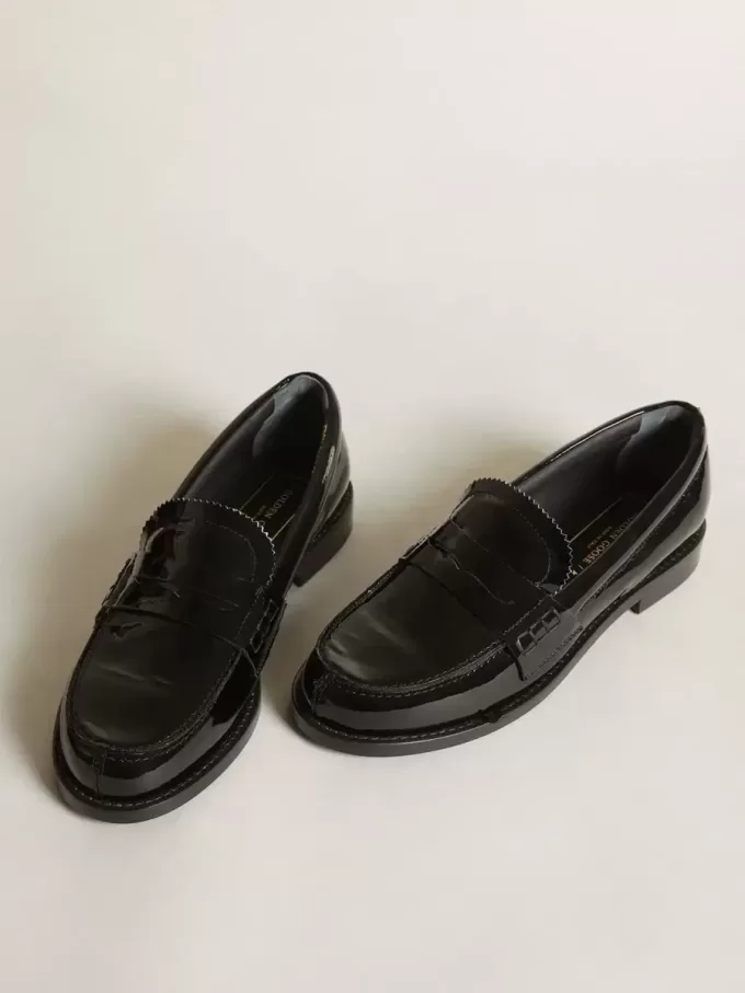 Jerry loafer in zwart lakleer