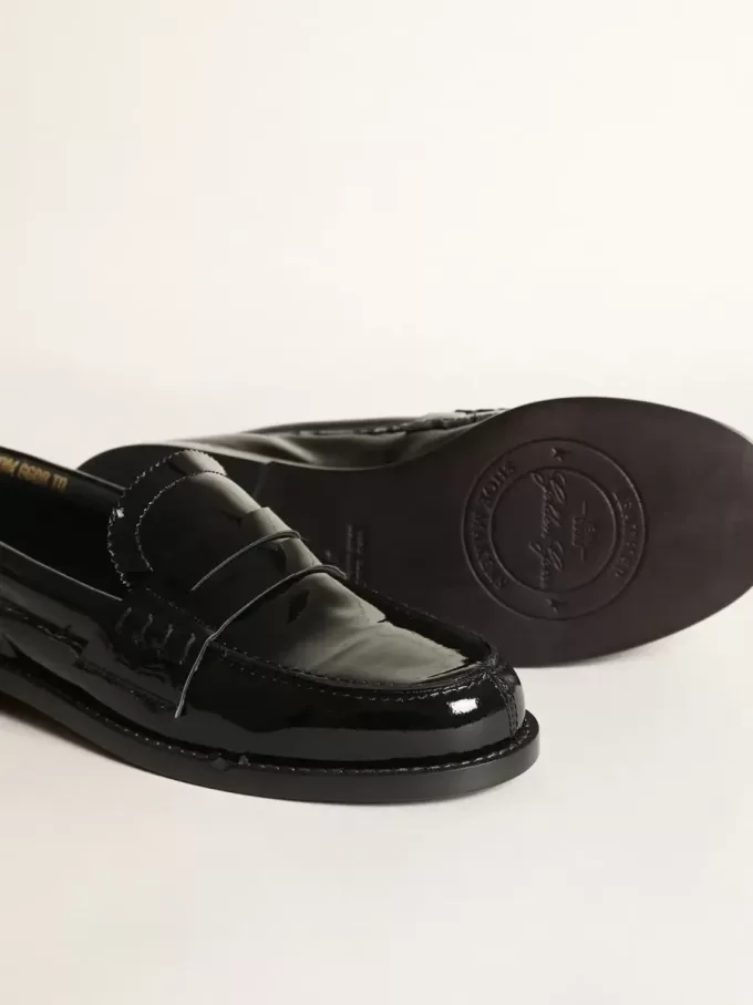 Jerry loafer in zwart lakleer