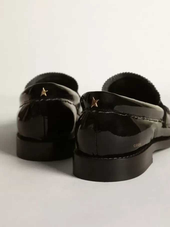 Jerry loafer in zwart lakleer