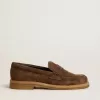 Jerry loafer voor dames in duifgrijs suède
