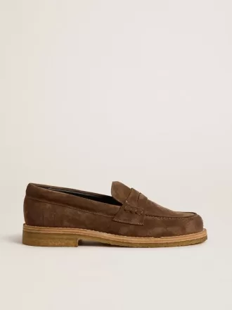 Jerry loafer voor dames in duifgrijs suède