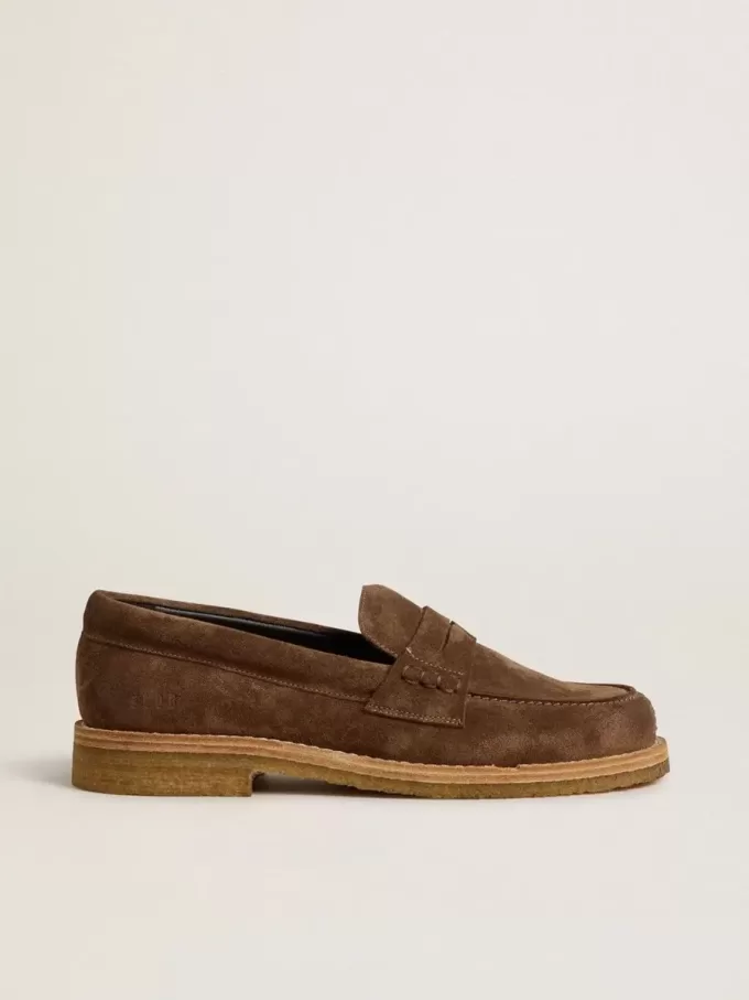 Jerry loafer voor dames in duifgrijs suède