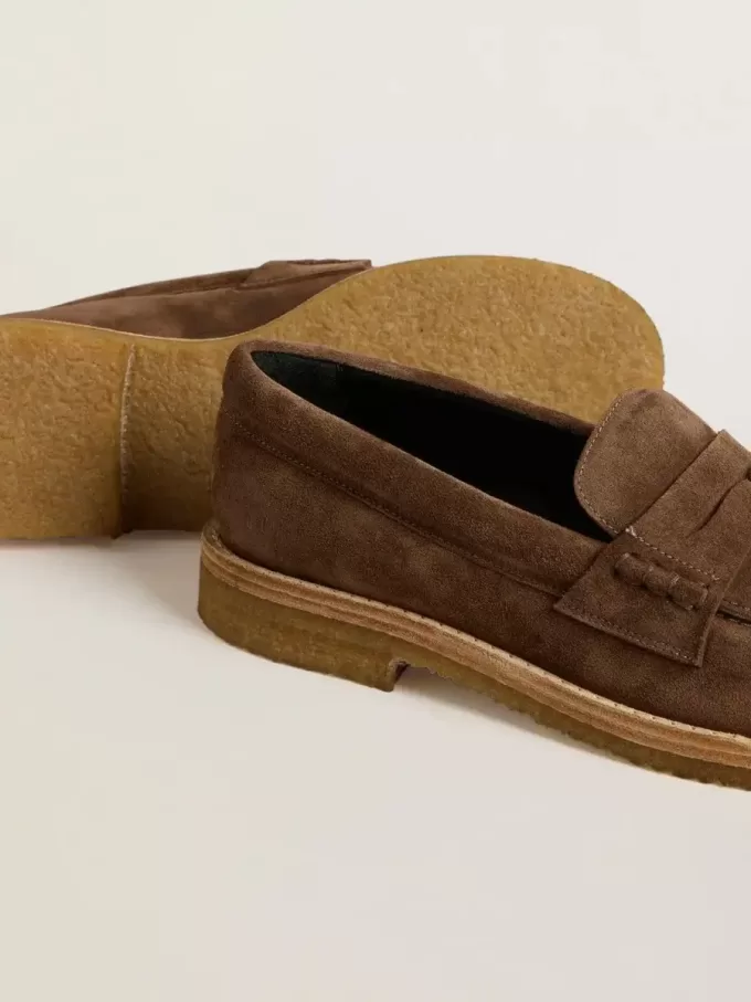 Jerry loafer voor dames in duifgrijs suède