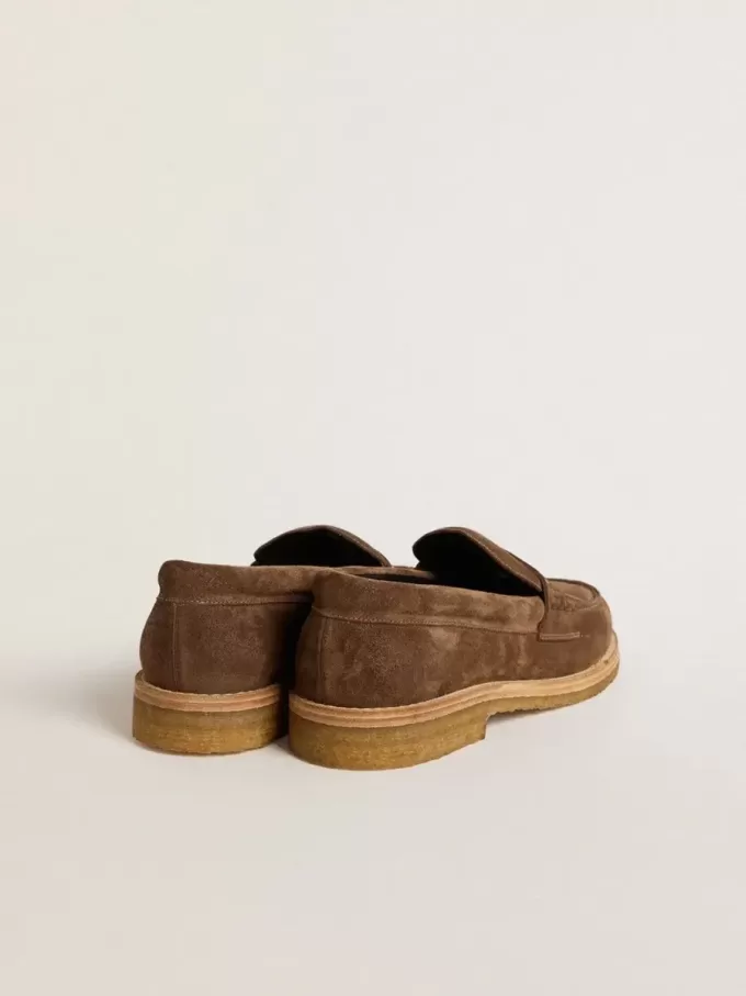 Jerry loafer voor dames in duifgrijs suède