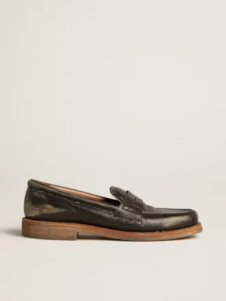 Jerry loafer voor dames in zwart leer