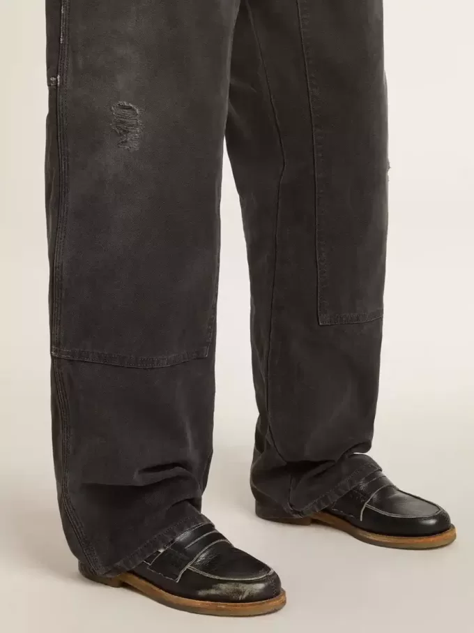 Jerry loafer voor dames in zwart leer