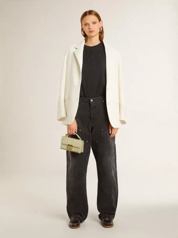 Jerry loafer voor dames in zwart leer