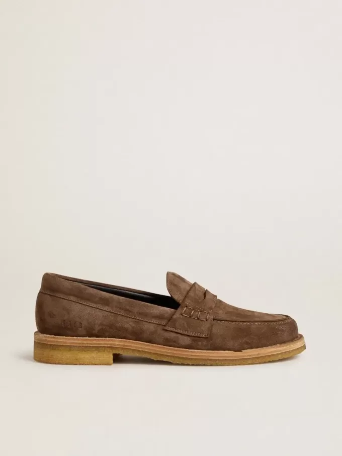 Jerry loafer voor heren in duifgrijs suède