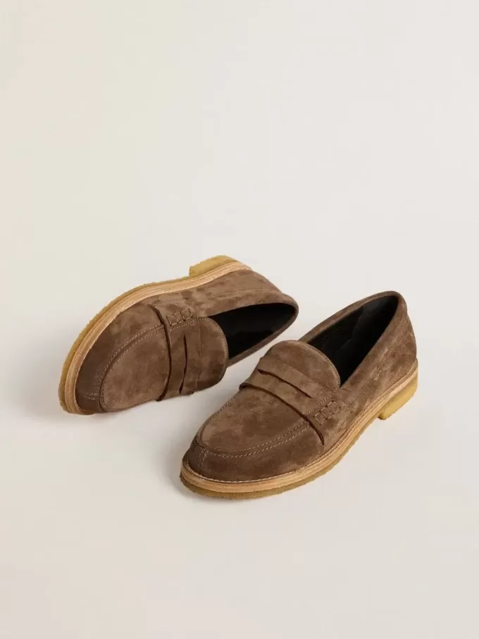 Jerry loafer voor heren in duifgrijs suède