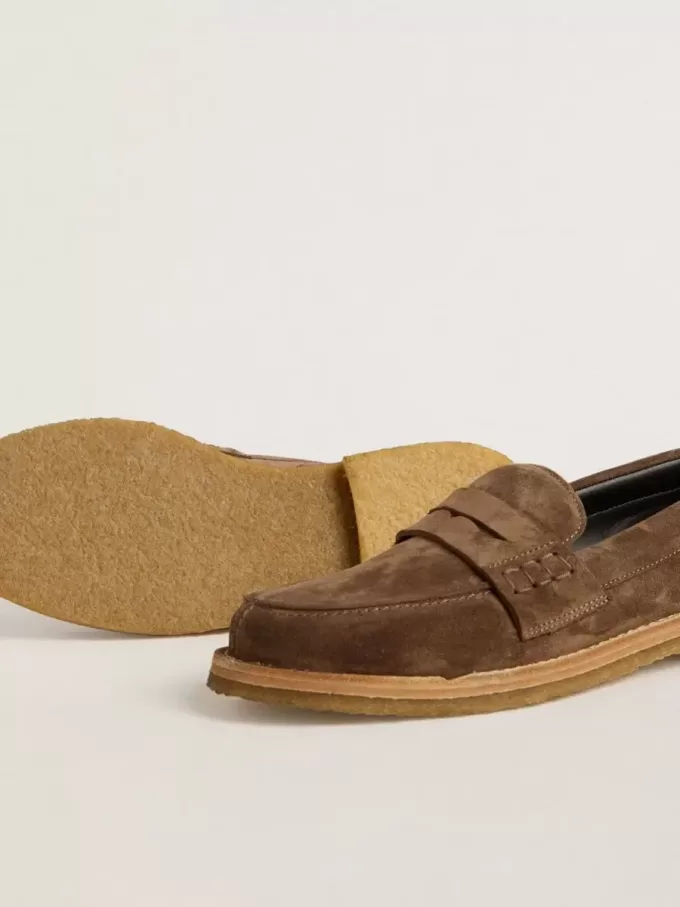 Jerry loafer voor heren in duifgrijs suède