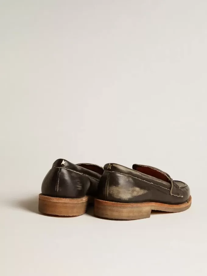 Jerry loafer voor heren in zwart leer