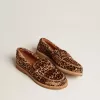 Jerry loafers voor heren van ponyhuid met luipaardprint
