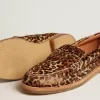 Jerry loafers voor heren van ponyhuid met luipaardprint