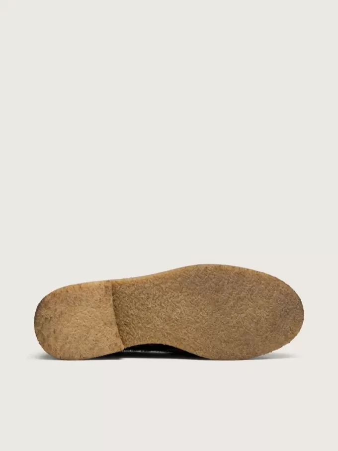 Jerry loafers voor heren van ponyhuid met luipaardprint