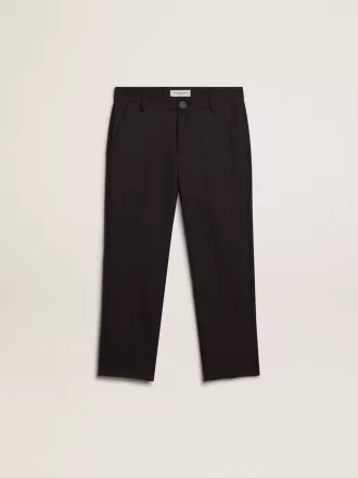 Jongensbroek van donkerblauwe wol