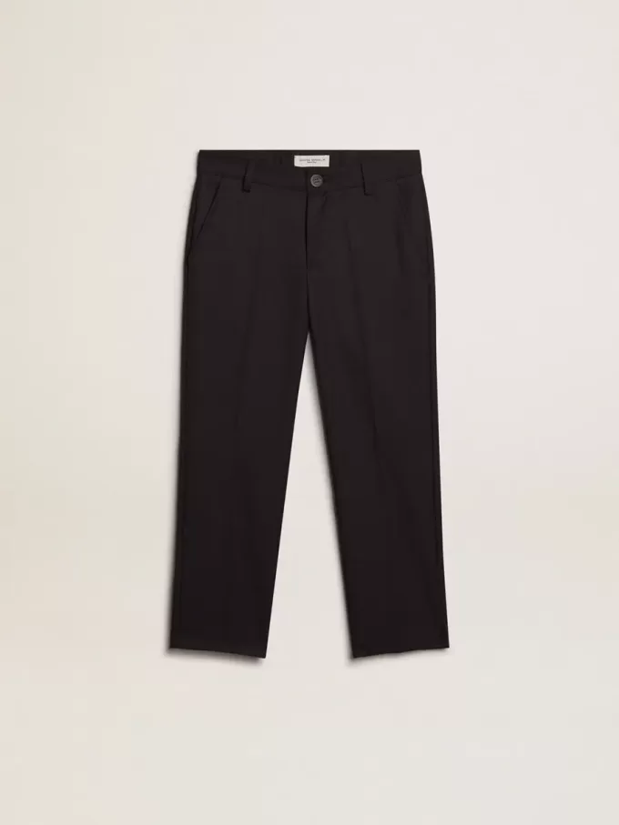 Jongensbroek van donkerblauwe wol