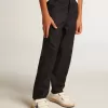 Jongensbroek van donkerblauwe wol