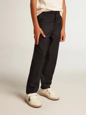 Jongensbroek van donkerblauwe wol