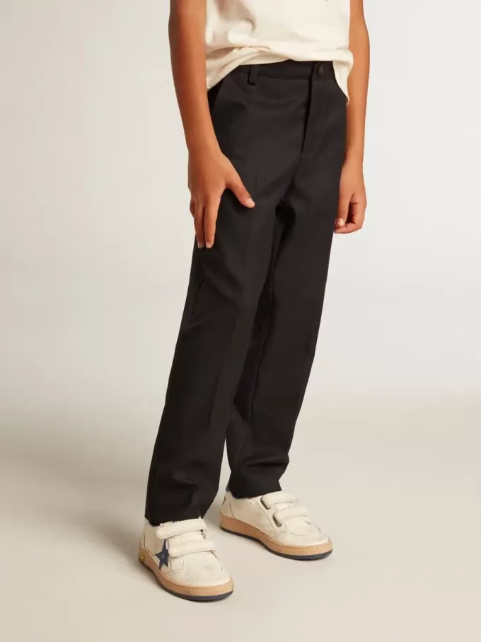Jongensbroek van donkerblauwe wol