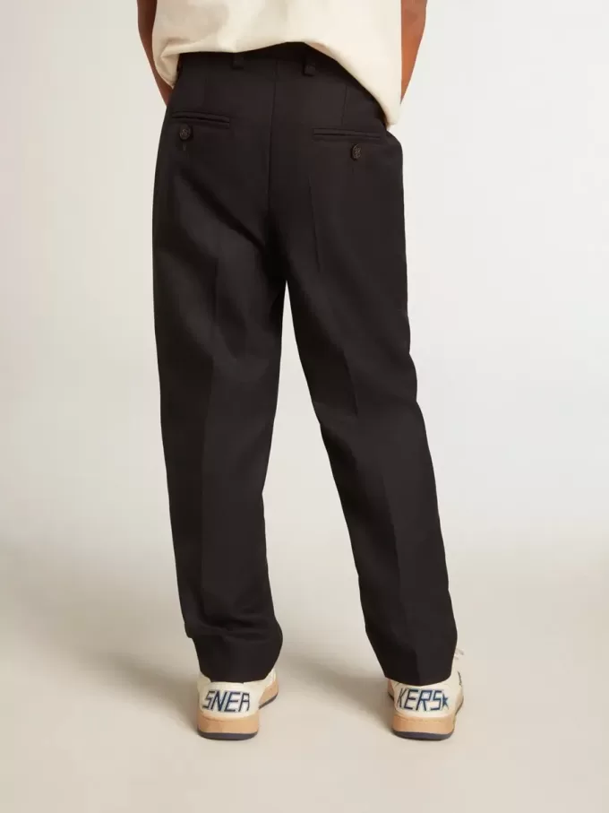 Jongensbroek van donkerblauwe wol