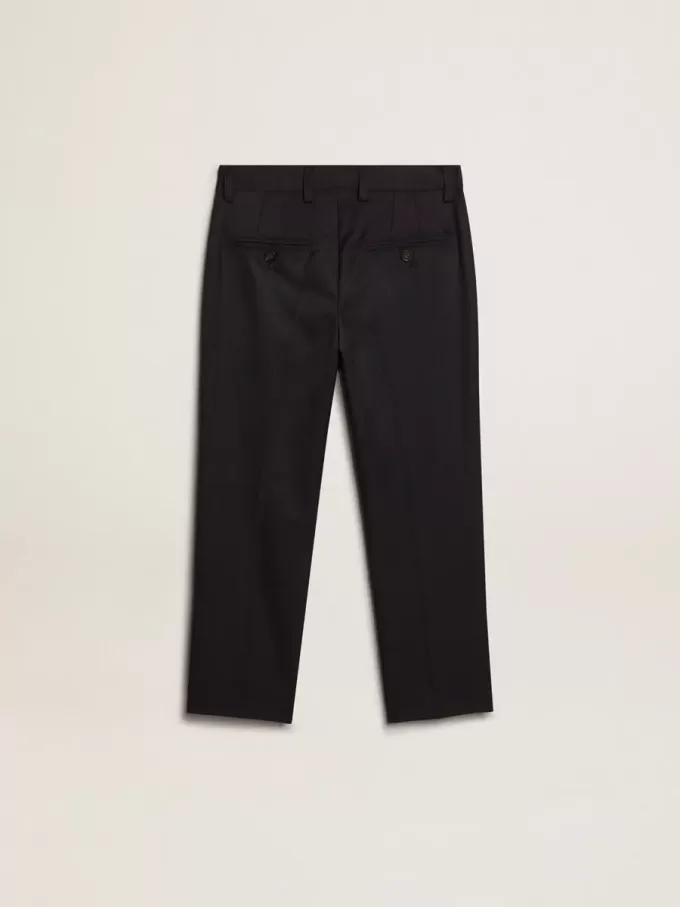 Jongensbroek van donkerblauwe wol