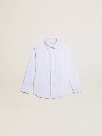 Jongensshirt met lichtblauwe strepen