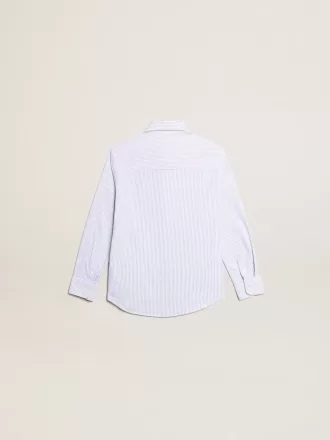 Jongensshirt met lichtblauwe strepen
