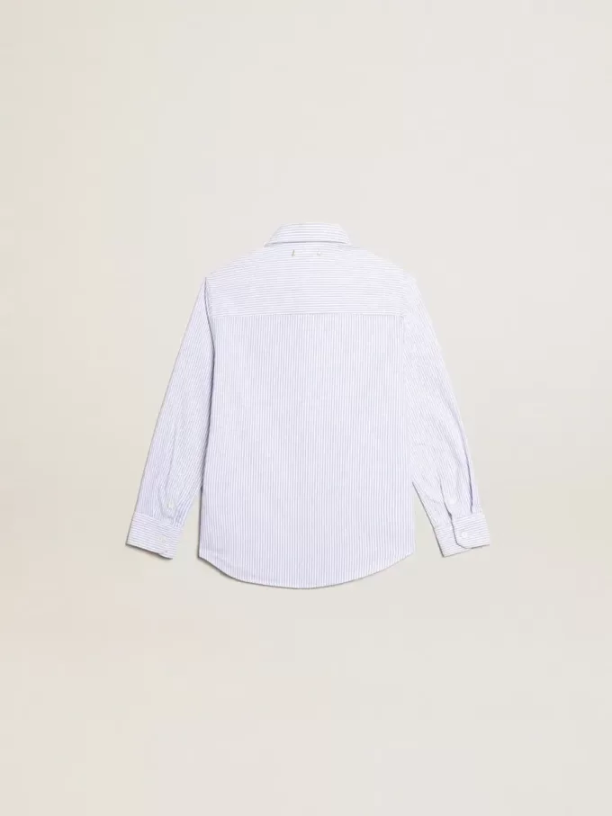Jongensshirt met lichtblauwe strepen