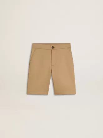 Jongensshort in beige katoen