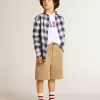 Jongensshort in beige katoen