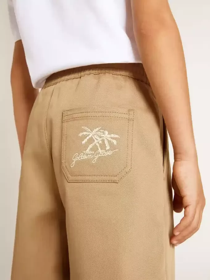 Jongensshort in beige katoen