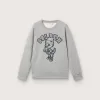 Journey sweatshirt met ronde hals voor jongens in grijs gemêleerd katoen met mascotteprint