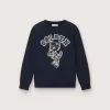 Journey sweatshirt met ronde hals voor jongens in marineblauw katoen met mascotteprint