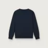 Journey sweatshirt met ronde hals voor jongens in marineblauw katoen met mascotteprint