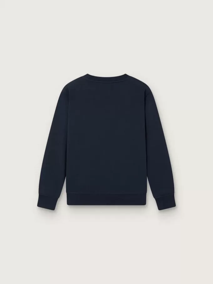 Journey sweatshirt met ronde hals voor jongens in marineblauw katoen met mascotteprint
