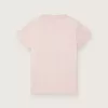 Journey T-shirt voor meisjes van roze katoenen jersey met digitale mascotteprint