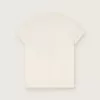 Journey T-shirt voor meisjes van witte katoenen jersey met digitale mascotteprint en kristallen applicaties