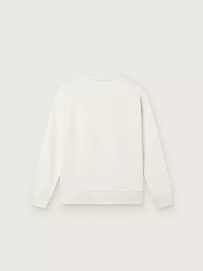 Journey wit katoenen sweatshirt met ronde hals voor meisjes, met mascotteprint en kristallen applicaties.