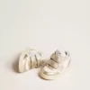 June Junior in nappa en metallic leren inzetstukken met glitterster