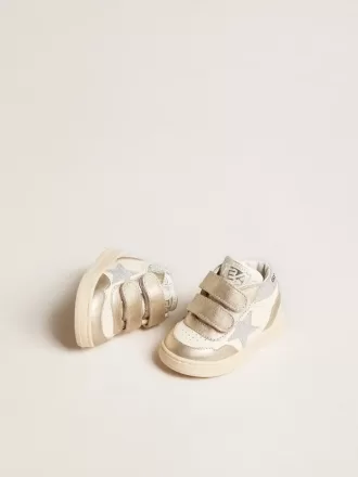 June Junior in nappa en metallic leren inzetstukken met glitterster