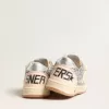 Junior Ball Star in glitter met zilverkleurige metalen hiellip