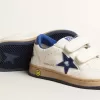 Junior Ball Star met blauwe metallic leren ster en hielstuk