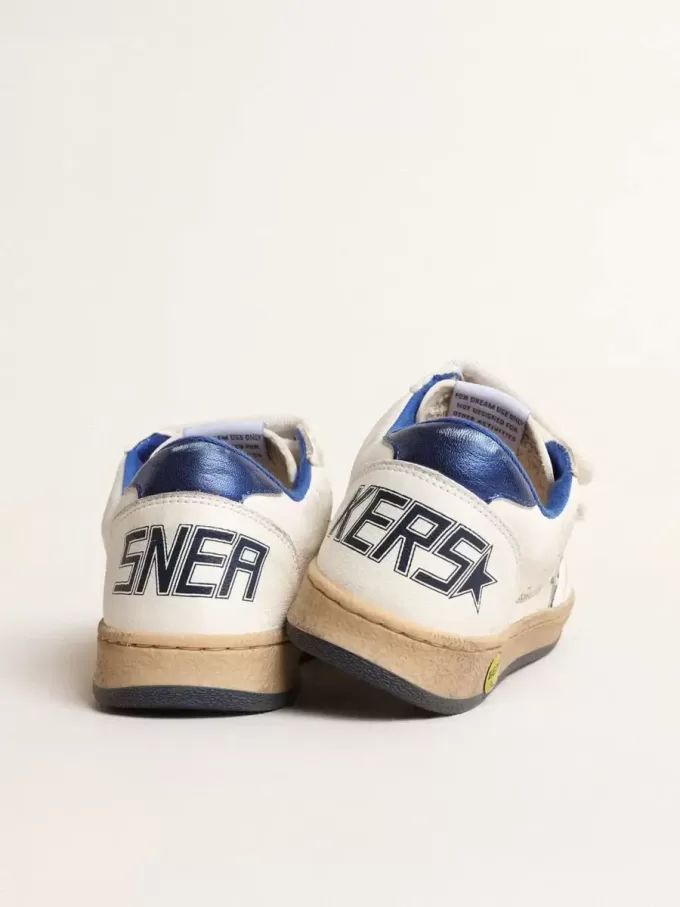 Junior Ball Star met blauwe metallic leren ster en hielstuk