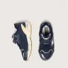 Junior Lightstar in blauw leer en mesh met grijze leren ster