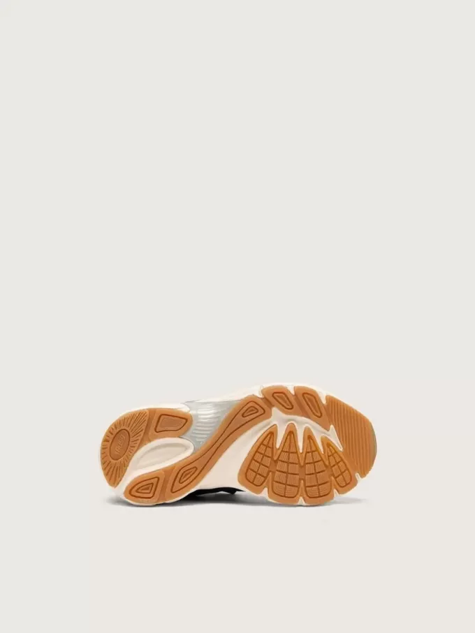 Junior Lightstar in blauw leer en mesh met grijze leren ster