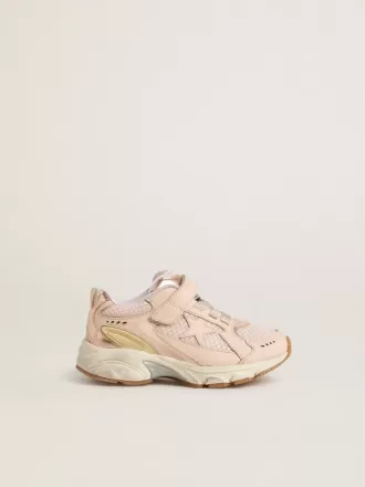 Junior Lightstar in roze leer en mesh met roze leren ster
