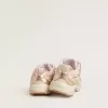 Junior Lightstar in roze leer en mesh met roze leren ster